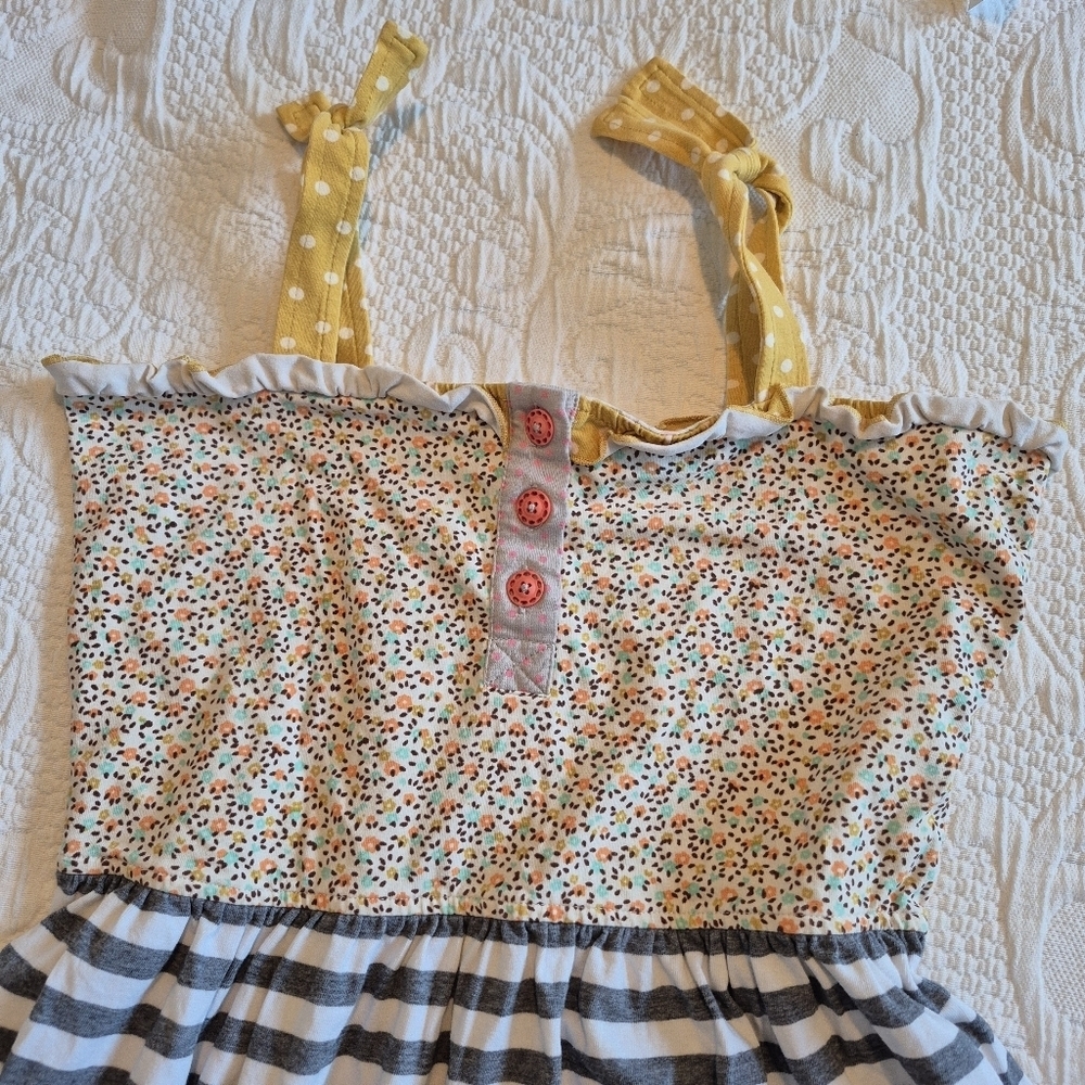 Matilda Jane 435 girls size 14 sleeveless dress side pockets GUC minor fade - Picture 2 of 7